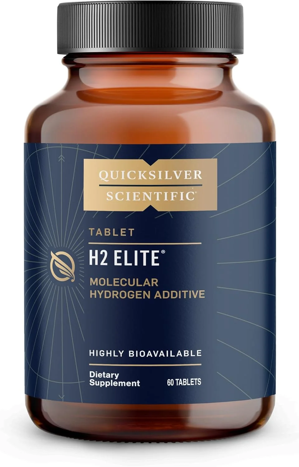 قرص های هیدروژن مولکولی Quicksilver Scientific H2 Elite برای پشتیبانی از انرژی و متابولیسم، قرص های مناسب برای ظروف باز - افزودنی نوشیدنی منیزیم مالات (60 عدد قرص هیدروژن مولکولی)