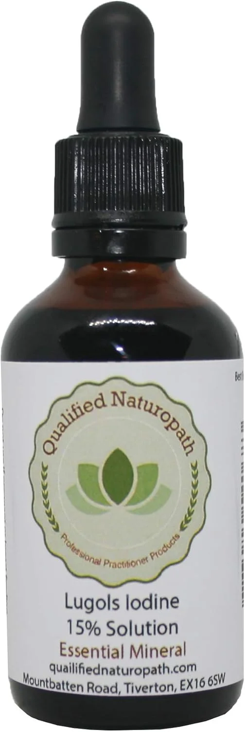 محلول ید لوگول با غلظت 15 درصد به همراه قطره چکان شیشه ای 60 میلی لیتر