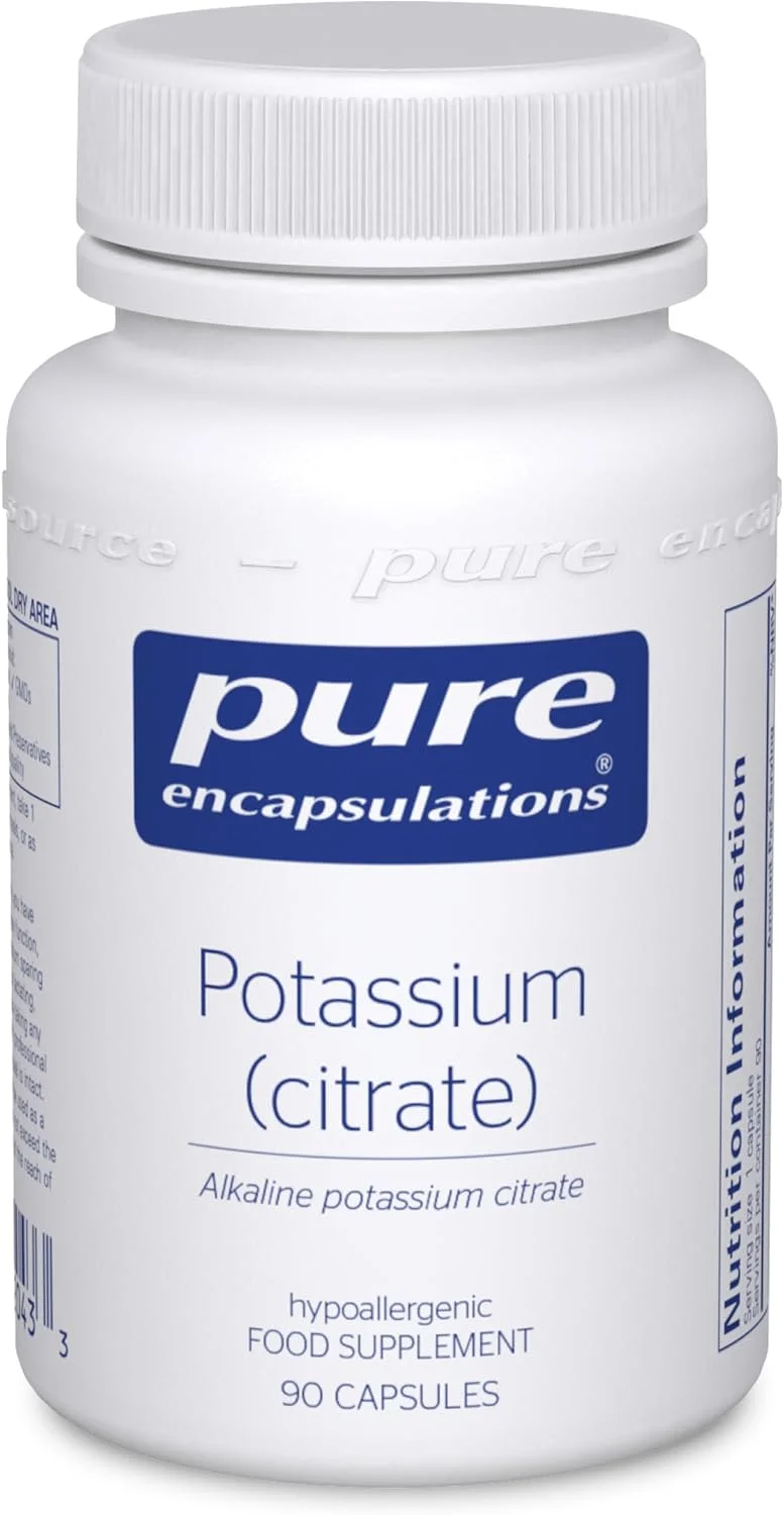 پتاسیم (سیترات) Pure Encapsulations - ماده معدنی ضروری برای عملکرد عروقی و سلامت کلی - 90 کپسول