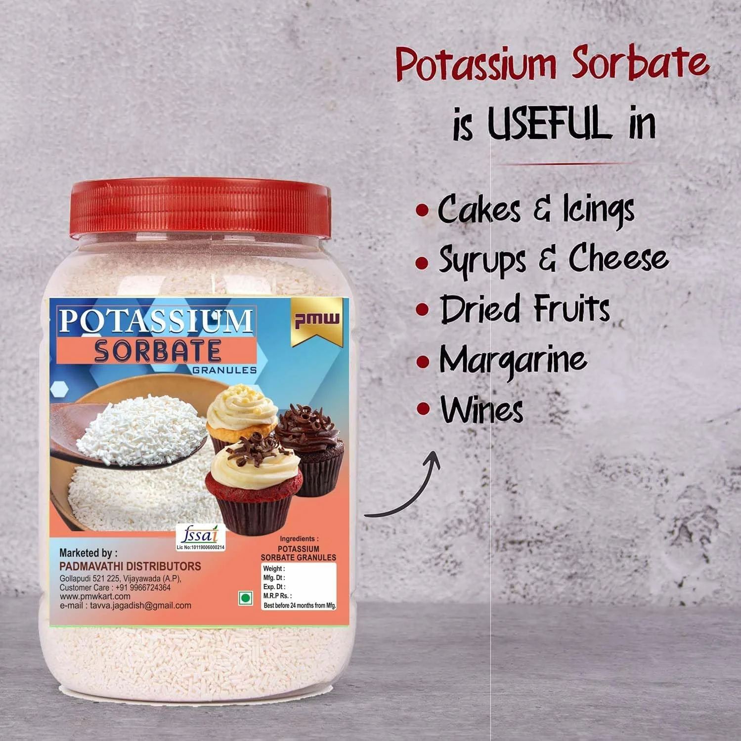 پ.م.و - بسته جدید شیشه ای - سوربات پتاسیم - گرید غذایی - C6H7KO2 - خلوص ۹۹٪ - ۵۰ گرم پ.م.و - بسته جدید شیشه ای - سوربات پتاسیم - گرید غذایی - C6H7KO2 - خلوص ۹۹٪ - ۵۰ گرم