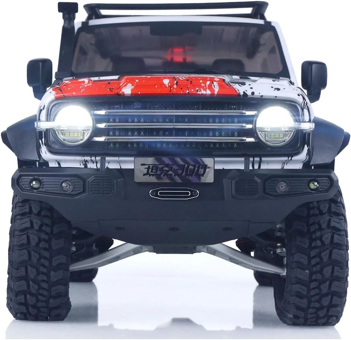 تانک آفرود آرسی ۱:۸ مدل CMED، ماشین صخره نوردی الکتریکی، مدل خزنده، چهار چرخ محرک، قفل دیفرانسیل، گیربکس ۲ سرعته، چراغ (سفید)