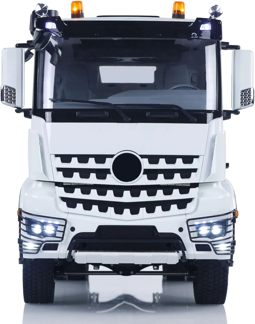 مدل کامیون تراکتور کنترلی از راه دور 1/14 مدل ماشین باری با اکسل دیفرانسیل بدون قفل، رادیو HotRC دو سرعته، موتور براش، ESC، چراغ، مدل حرفه ای برای بزرگسالان