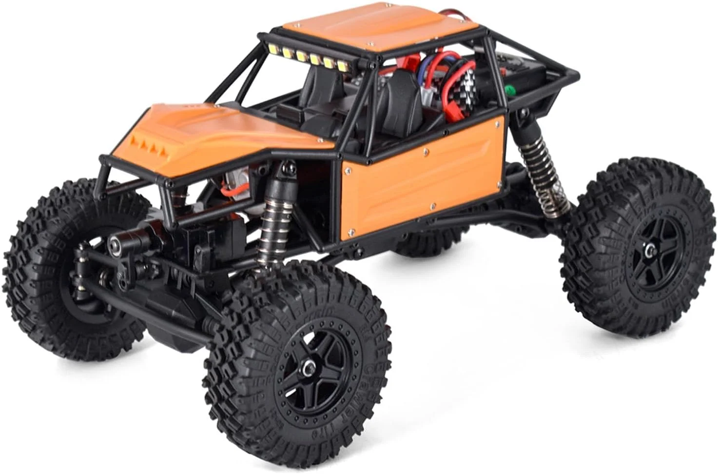 ماشین آرسی آفرود فلزی پلاستیکی 1/18، 4*4، صخره نورد با کنترل از راه دور، موتور 370، محافظت Esc، سروو فرمان، باتری، مدل اسباب بازی