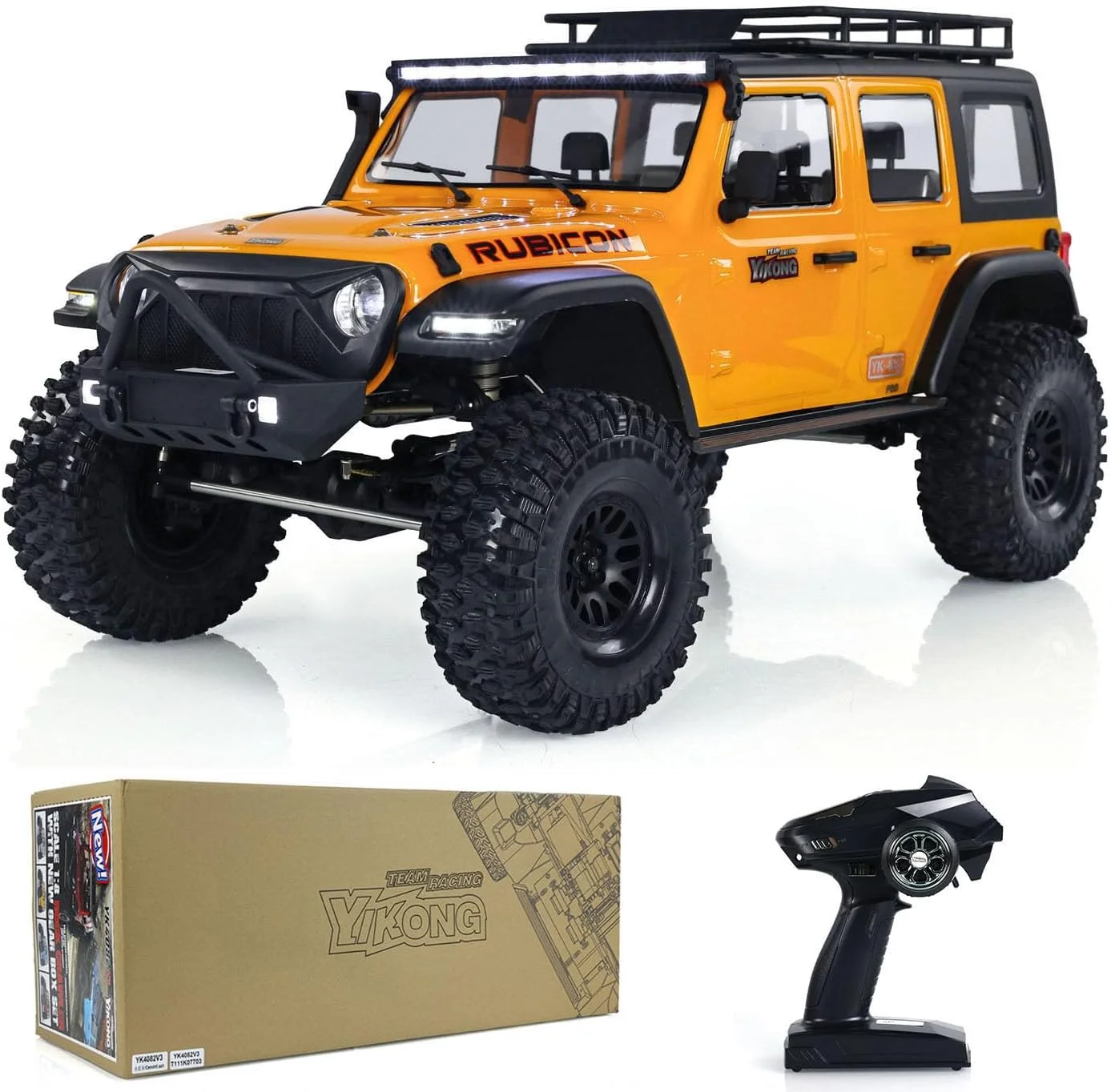 ماشین کنترلی صخره نورد YIKONG YK4082 V3 مقیاس 1/8، سیستم روشنایی، مدل حرفه ای