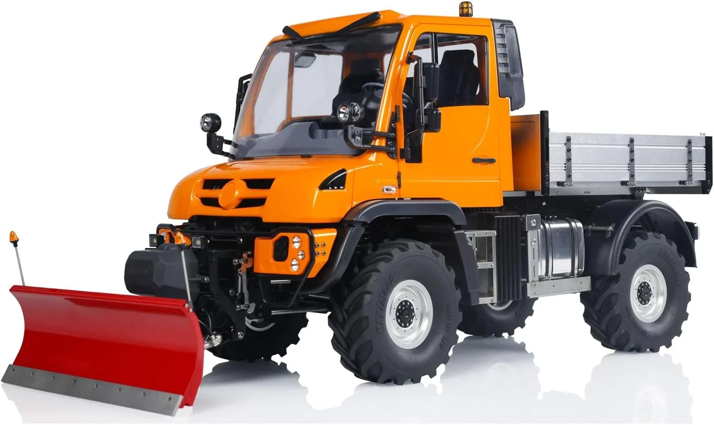 مدل ماشین آرسی صخره نورد هیدرولیک آفرود 4X4 مدل U423 مقیاس 1/10 با تیغه برف روب و باکت فلزی، گیربکس 2 سرعته، نور و صدا، کنترلر از راه دور ST8