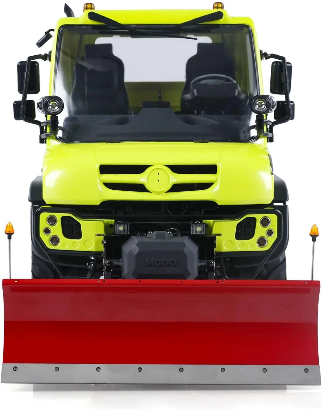 مدل ماشین خزنده هیدرولیک آرسی 4X4 مدل U423 در مقیاس 1/10، ماشین کمپرسی آفرود آرسی با تیغه برف روب و سطل فلزی، گیربکس 2 سرعته، نور و صدا، کنترلر از راه دور ST8