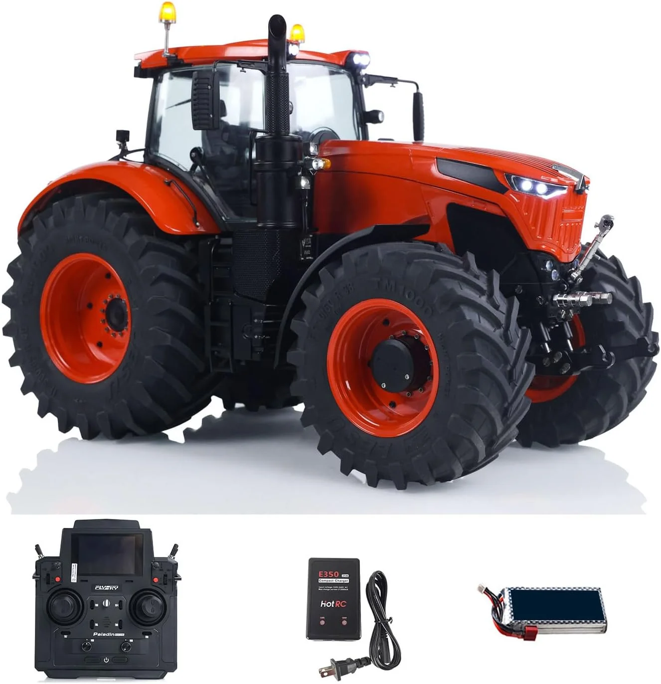 مدل تراکتور هیدرولیک فلزی LESU 4x4 1/14 RTR مدل AOUE 1050 کامیون مزرعه رادیویی کنترل از راه دور با شبیه سازی دود و صدا مدل سطح مبتدی PL18EV Lite