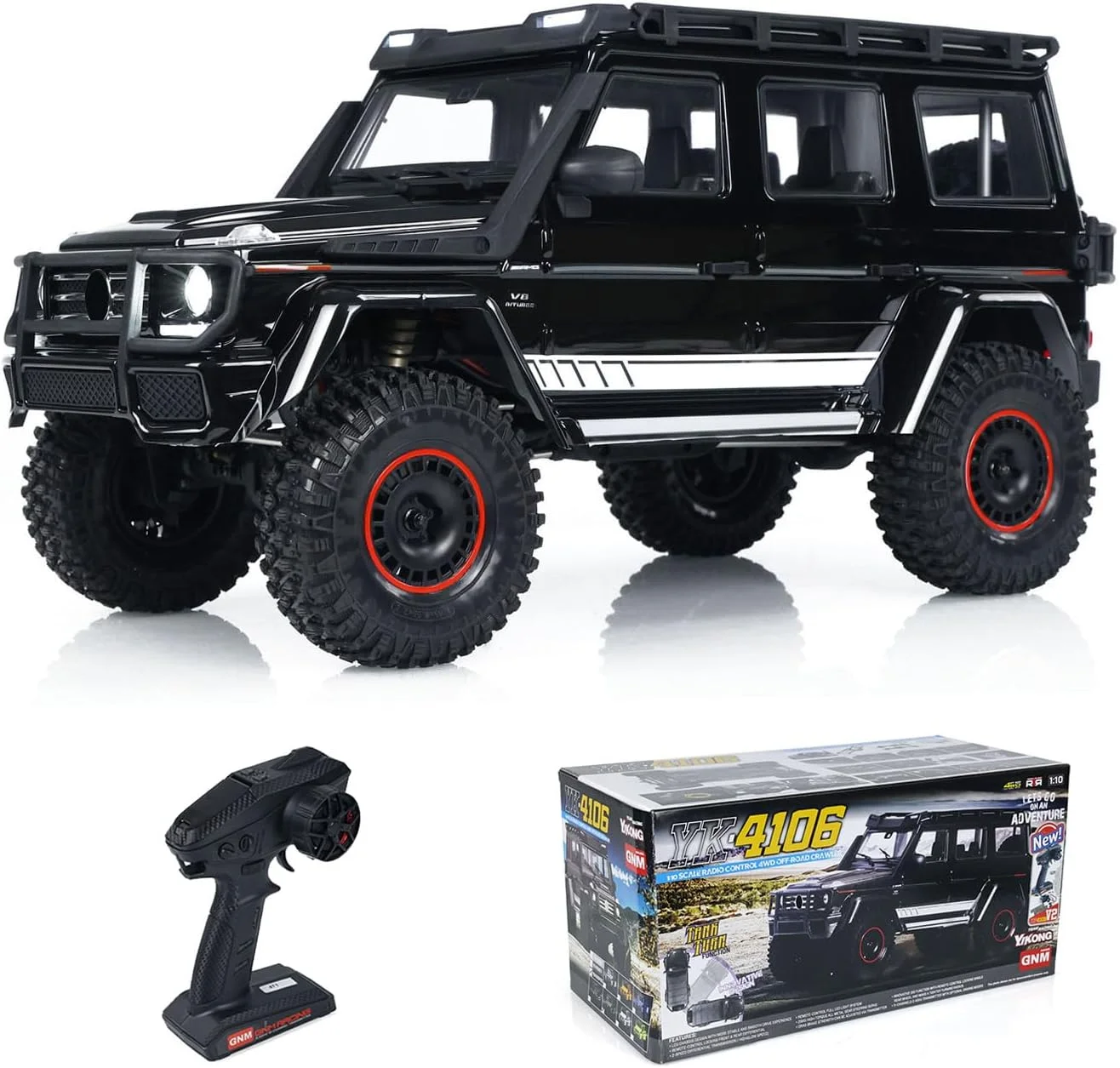 ماشین خزنده کنترلی از راه دور YIKONG مدل YK4106 PRO 4WD 4x4 مقیاس 1/10، خودروهای آفرود، مدل حرفه‌ای برای بزرگسالان