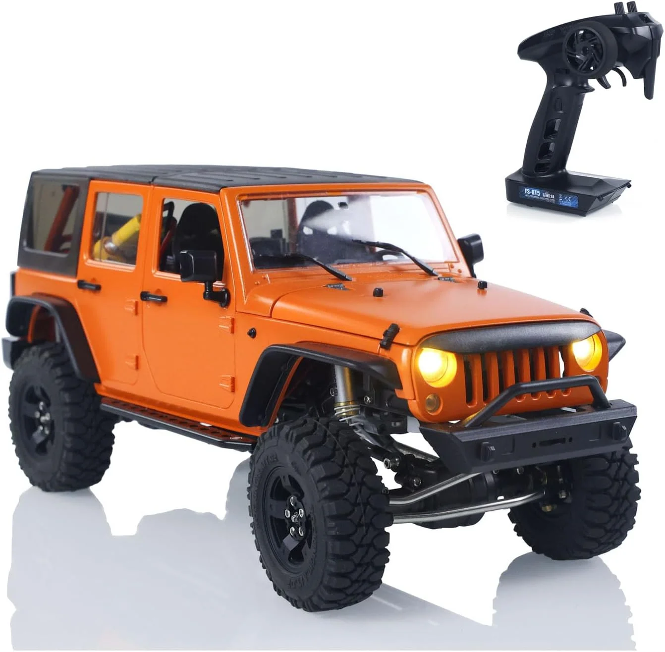 ماشین آرسی خزنده کاپو CUB2 RTR مقیاس 1/18، کنترل از راه دور، خودروی آفرود، گیربکس 2 سرعته، رادیو GT5، باتری، نور، صدا، مدل درجه سرگرمی برای بزرگسالان