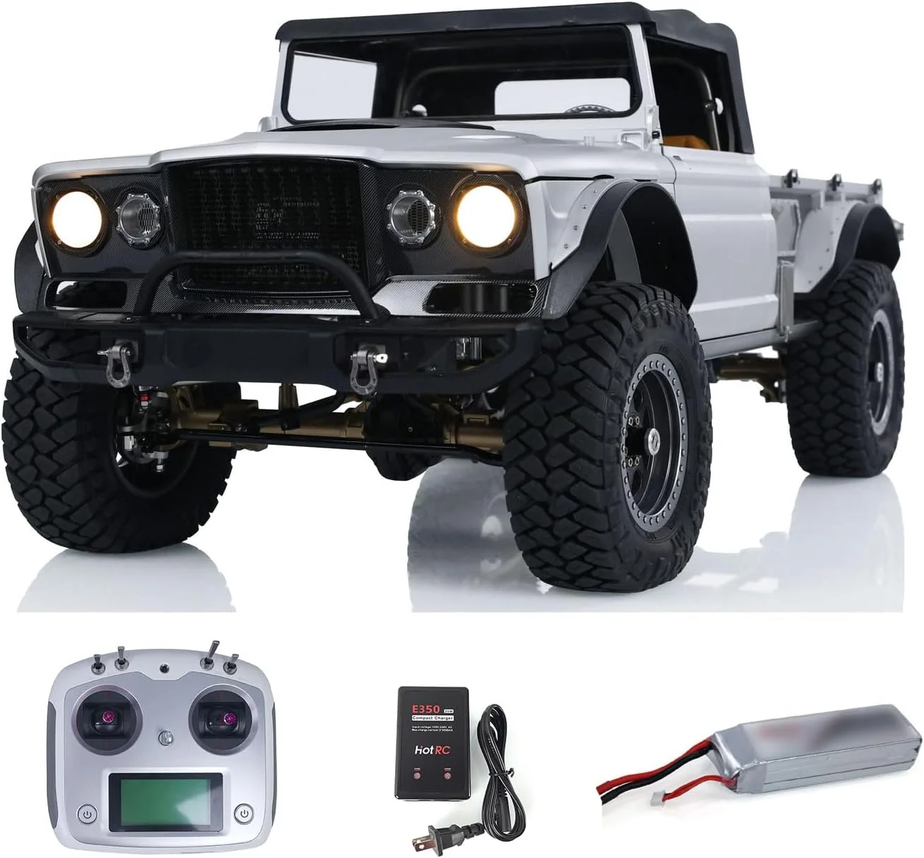 مدل کامیون صخره نورد فلزی آرسی TWOLF M715، مقیاس 1/8، دارای صدا، نور و واحد دود