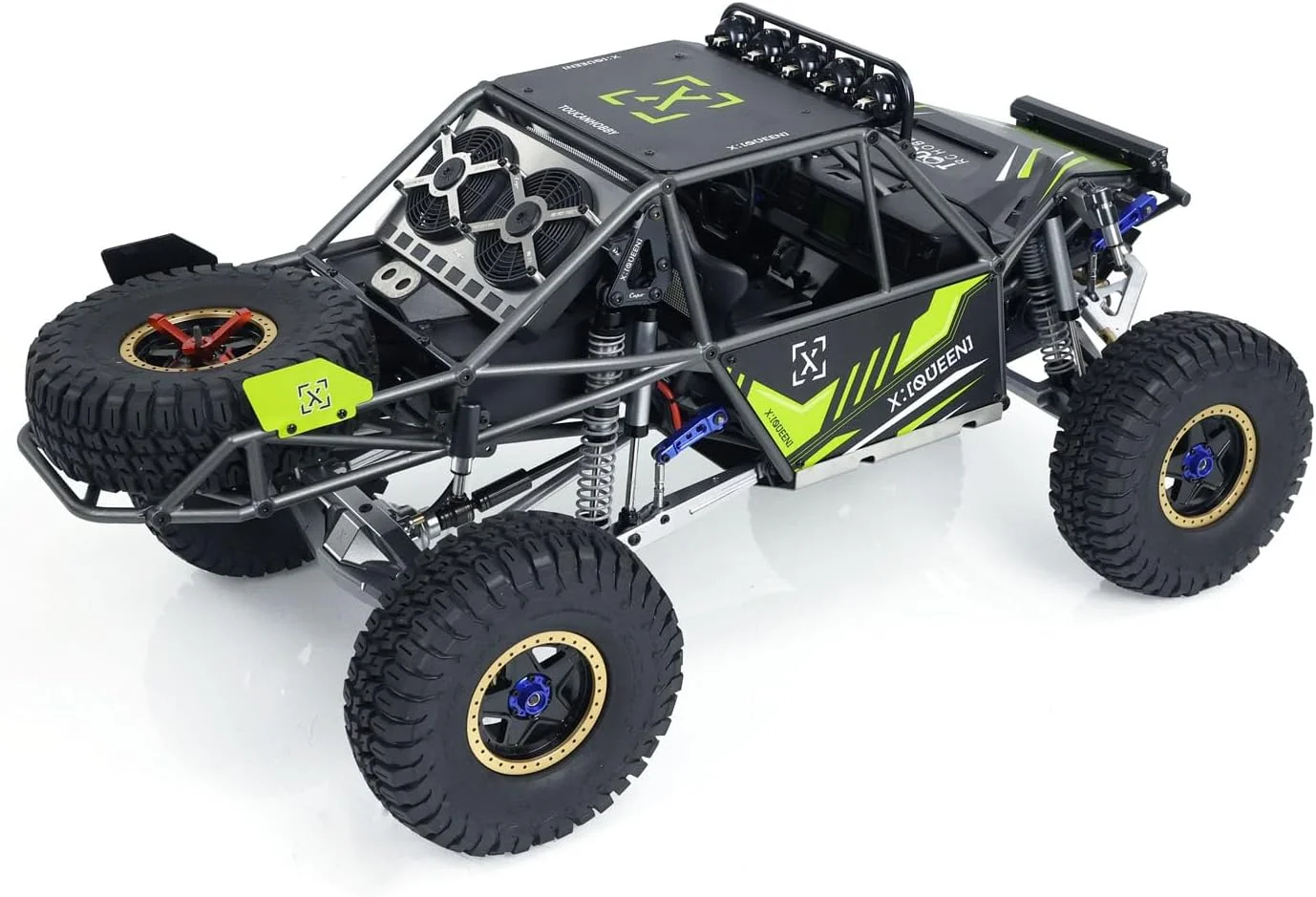 کامیون خزنده کاپو 1/8 RC U4 با 2 دنده، واحد دود، موتور، سروو، ESC، سیستم نور و صدا، کامیون مسابقه ای کنترل از راه دور CD1582X