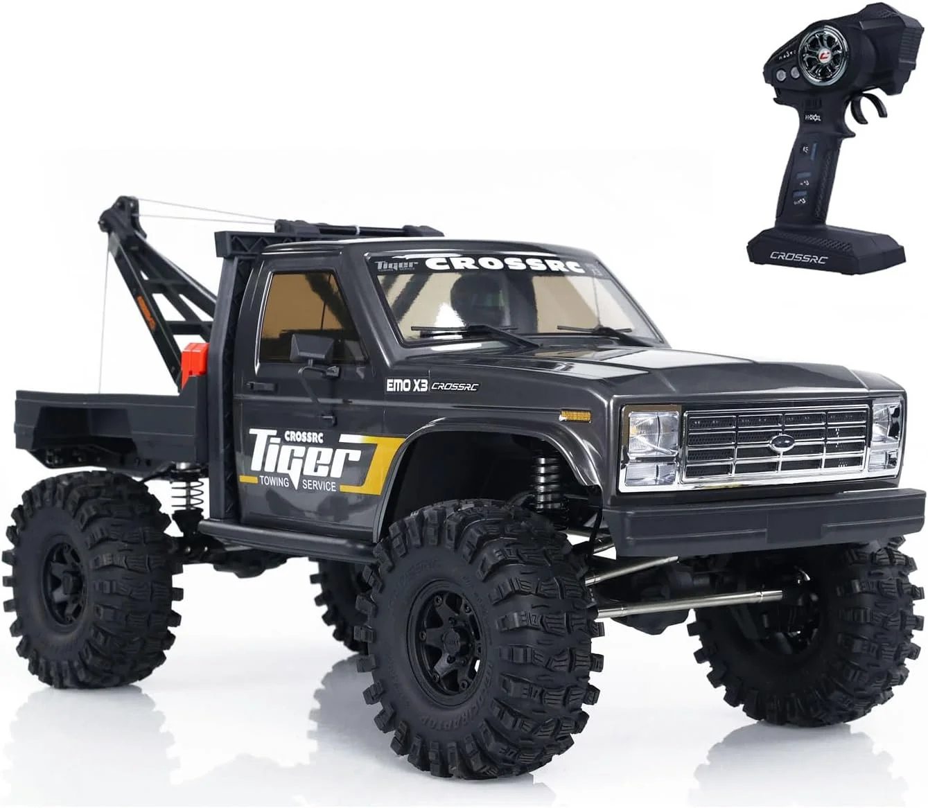 ماشین آرسی امداد و نجات 4WD 1/8 4X4 مدل CorssRC Emo X3 دو سرعته با قفل دیفرانسیل و موتور براش