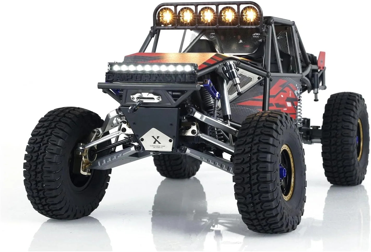 کامیون خزنده آرسی Capo 1/8 U4 با دو دنده، واحد دود، موتور، سروو، ESC، سیستم نور و صدا و کنترل از راه دور مدل CD1582X