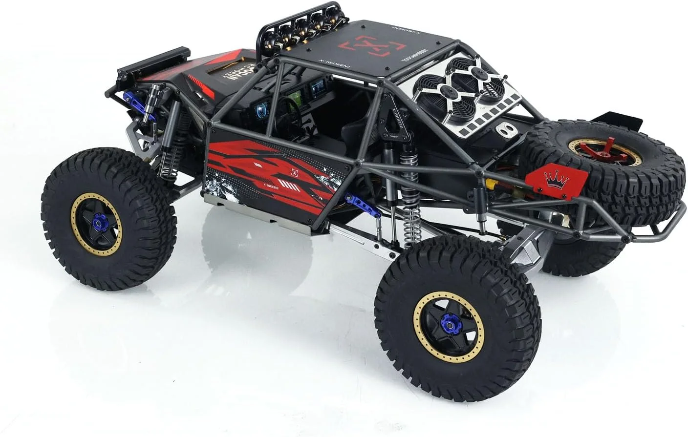 کامیون خزنده آرسی Capo 1/8 U4 با دو دنده، واحد دود، موتور، سروو، ESC، سیستم نور و صدا و کنترل از راه دور مدل CD1582X