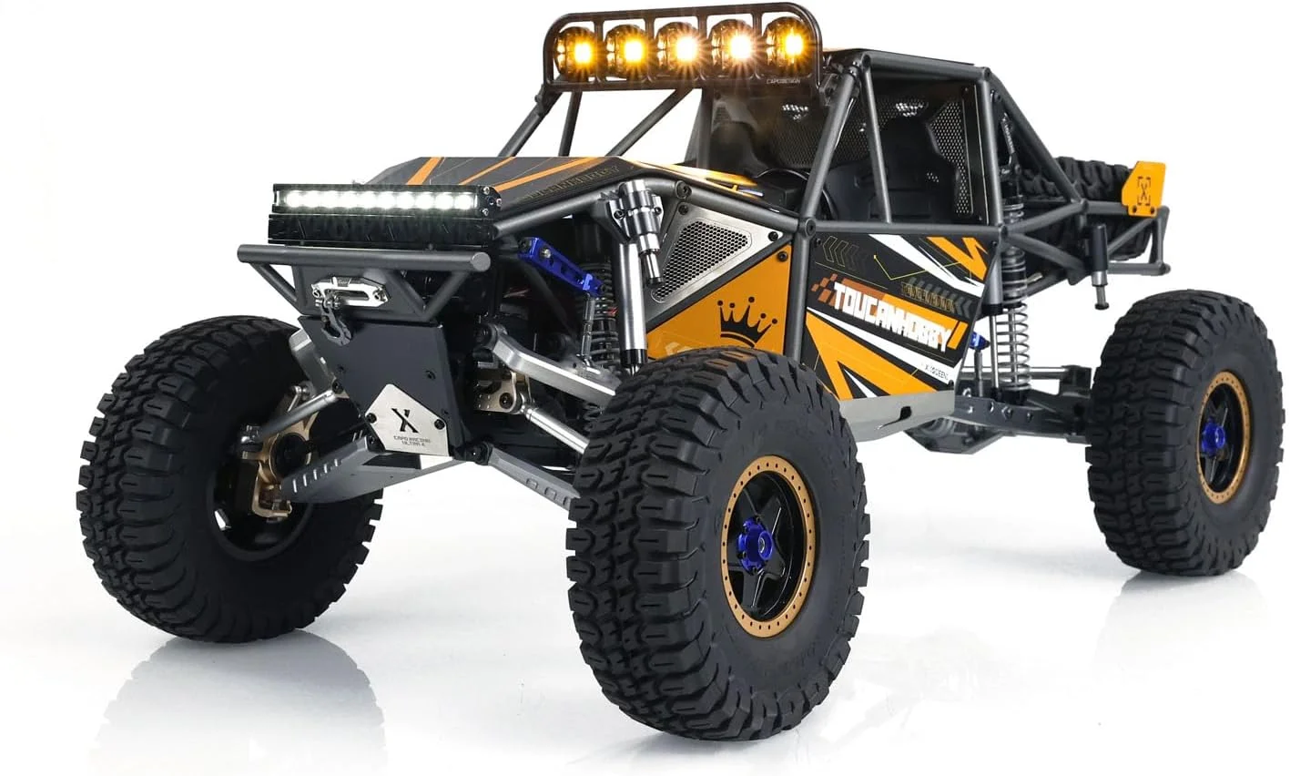 کامیون خزنده کاپو 1/8 RC U4 با 2 دنده، واحد دود، موتور، سروو، ESC، سیستم نور و صدا، کنترل از راه دور، کامیون مسابقه ای CD1582X مدل درجه سرگرمی برای بزرگسالان