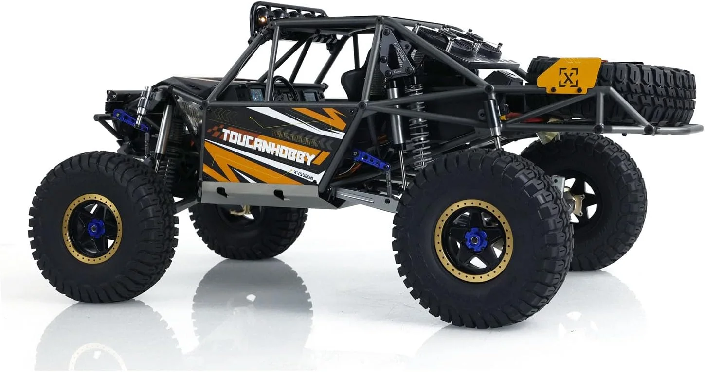 کامیون خزنده کاپو 1/8 RC U4 با 2 دنده، واحد دود، موتور، سروو، ESC، سیستم نور و صدا، کنترل از راه دور، کامیون مسابقه ای CD1582X مدل درجه سرگرمی برای بزرگسالان