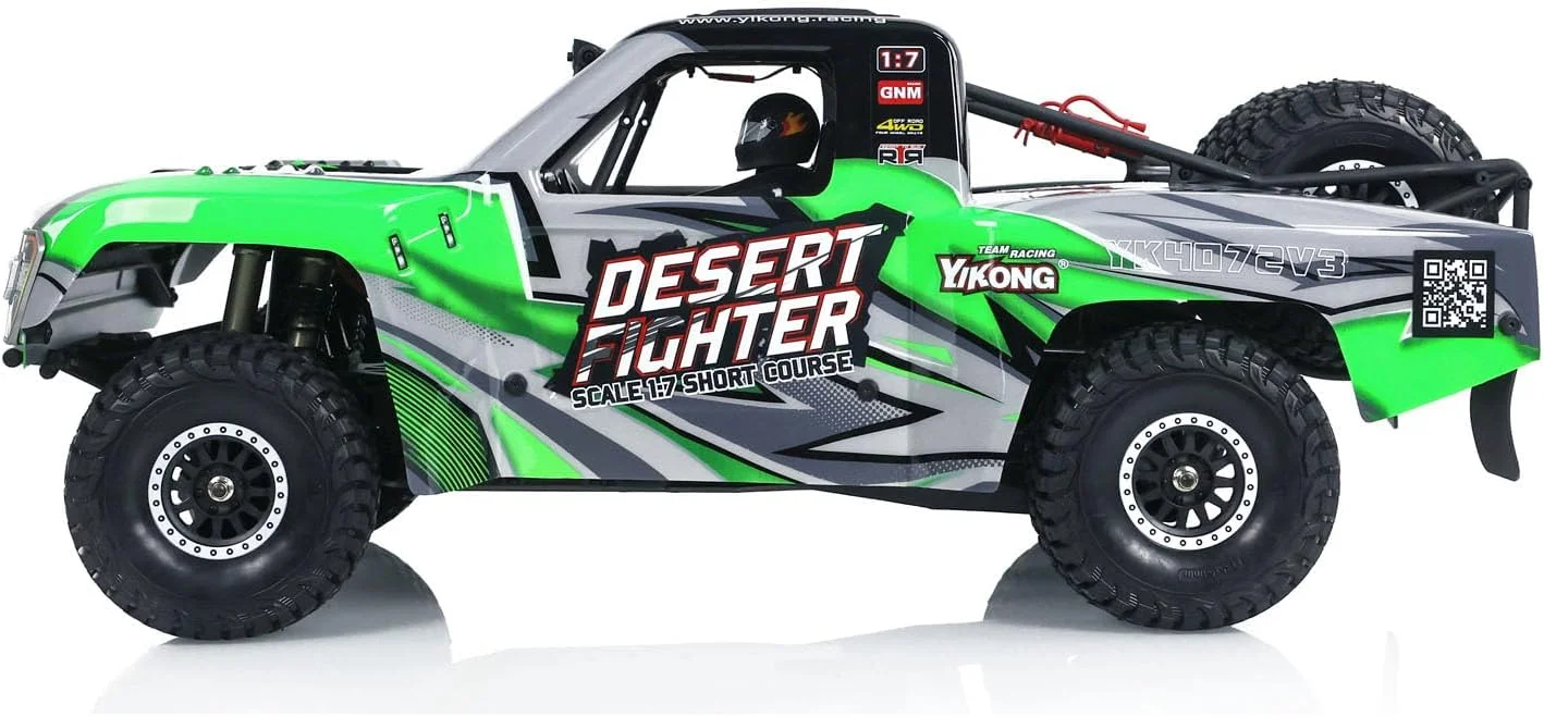 ماشین خزنده صحرایی آرسی 4x4 1/7 مدل DF7 V3 4WD YIKONG موتور براشلس 6 کانال کنترل از راه دور، مدل درجه سرگرمی برای بزرگسالان