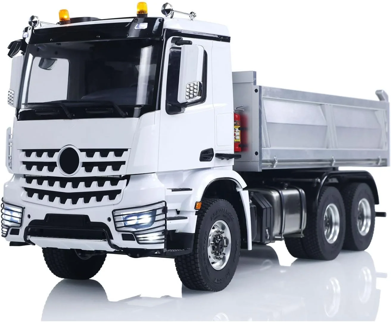 شاسی فلزی 6*6 آرسی کمپر هیدرولیک مدل 3348 با گیربکس 2 سرعته، مدل کمپر رادیو کنترلی با دیفرانسیل و نور و صدا مناسب برای سرگرمی