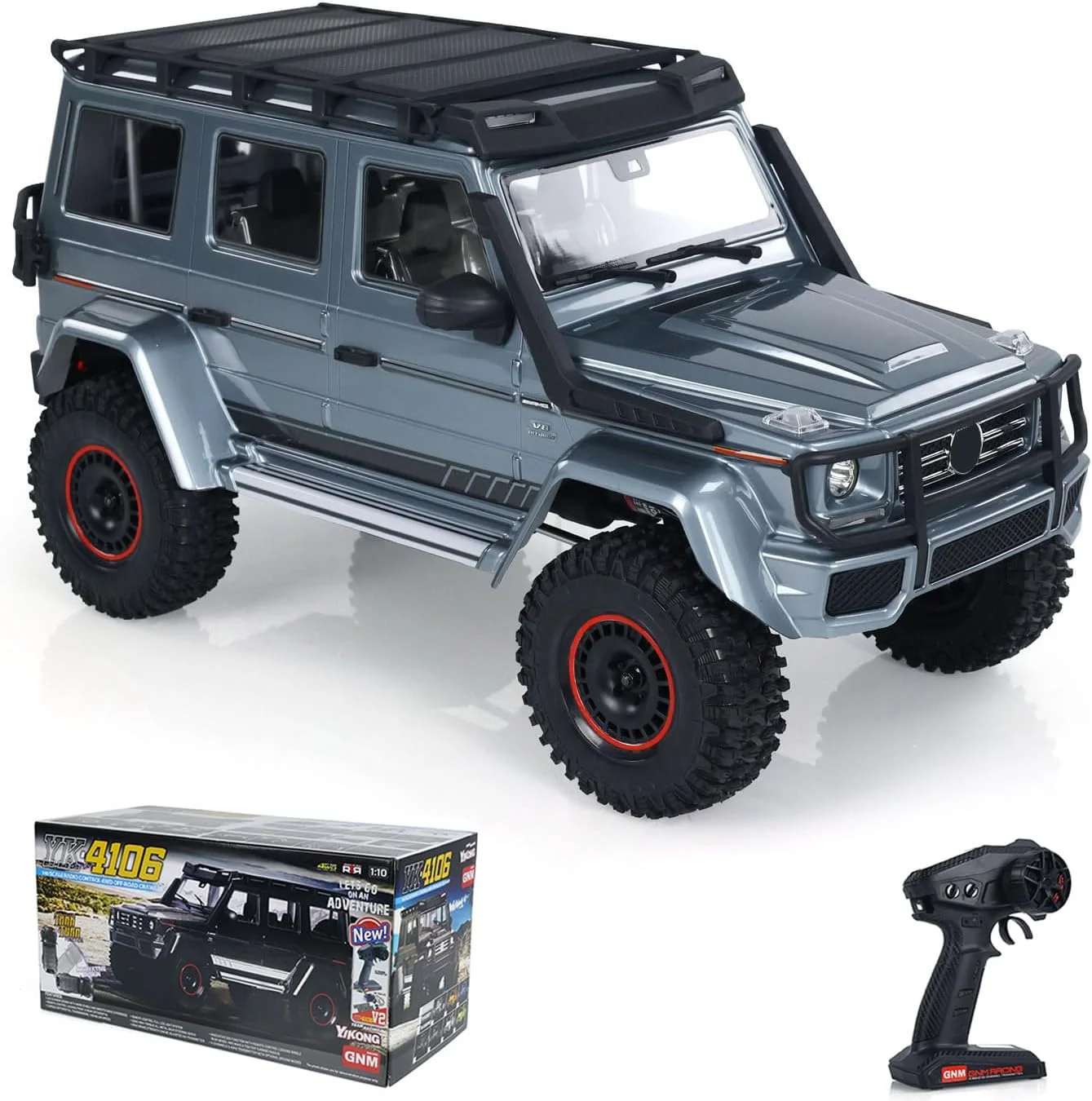 خودروی آفرود کنترلی 4WD با مقیاس 1:10 YIKONG YK4106PRO، ماشین خزنده صخره نورد رادیویی، موتور براشلس 11 کاناله، مدل درجه سرگرمی خودروهای آفرود برای بزرگسالان