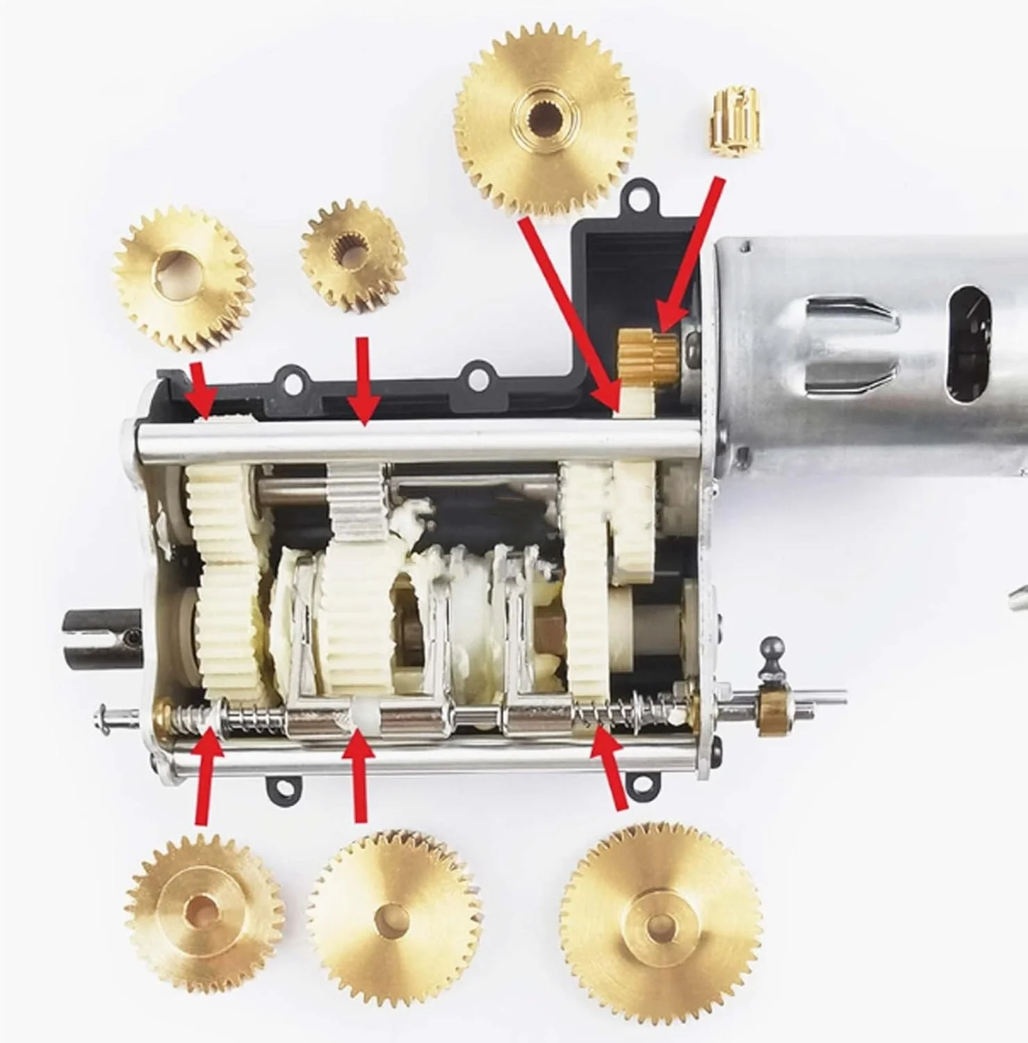 مجموعه چرخ دنده گیربکس برای کامیون تریلر تامیا 1/14 RC، قطعات ارتقاء جایگزین