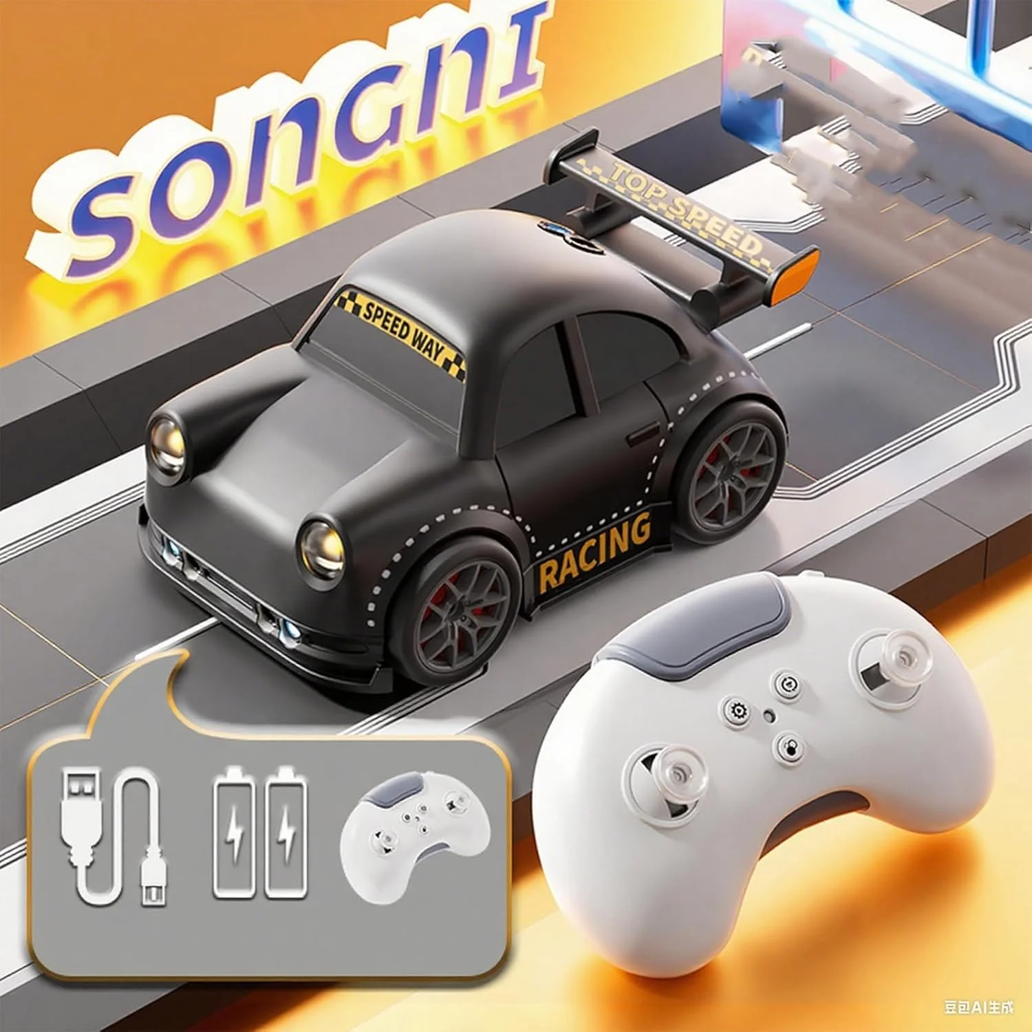 ماشین کنترلی هوشمند با حالت دنبال کردن خودکار، ماشین دریفت کنترلی 4WD با سرعت بالا، ماشین های کنترلی 2.4 گیگاهرتزی قابل شارژ و مقاوم برای بزرگسالان و مبتدیان (سفید)