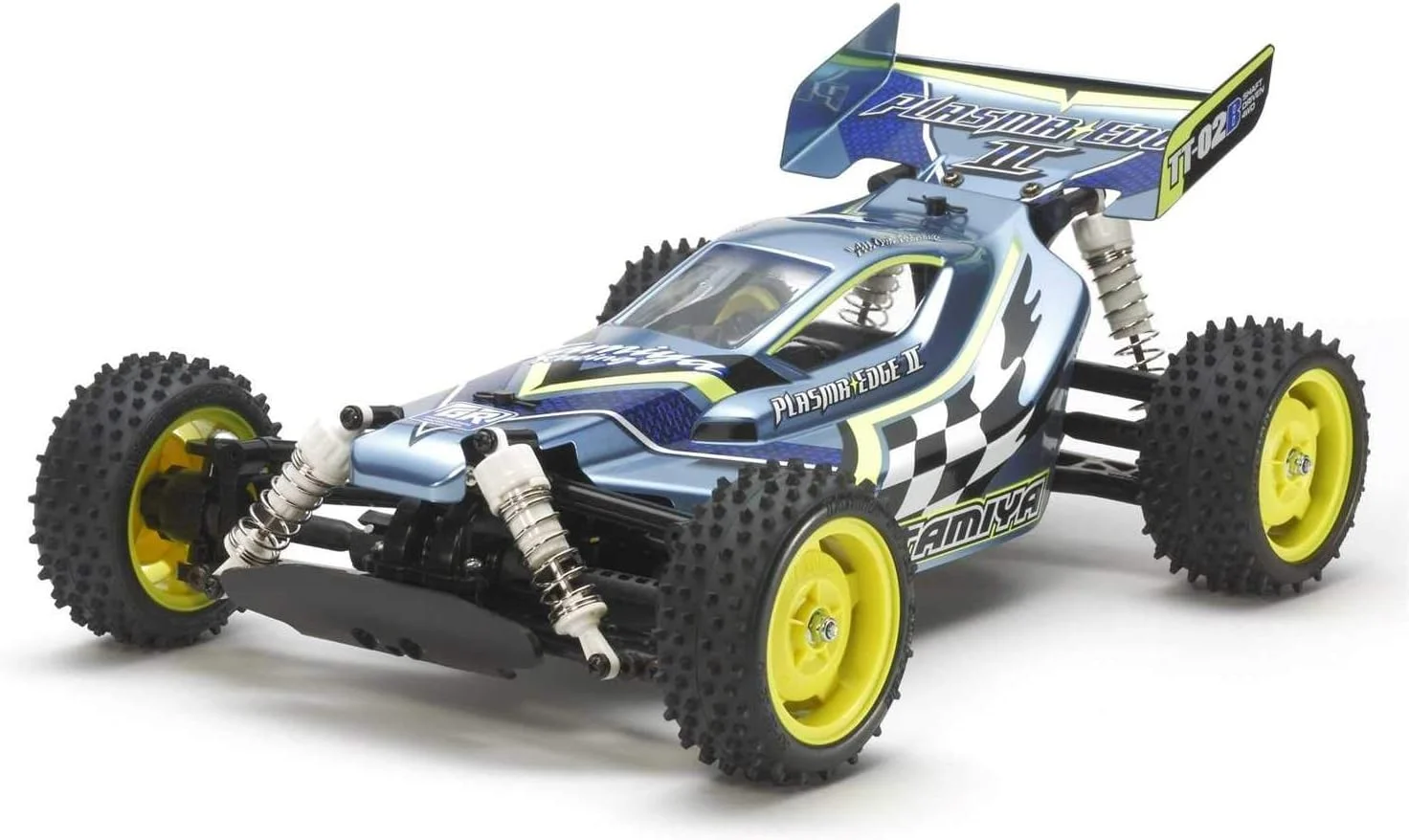 مدل ماشین مسابقه ای از نوع باگی، TAMIYA 1:10 RC Plasma Edge II (TT-02B) - ماشین کنترل از راه دور - مناسب برای مسابقات خارج از جاده - کیت ساخت - موتور الکتریکی - بدون رنگ - 58630