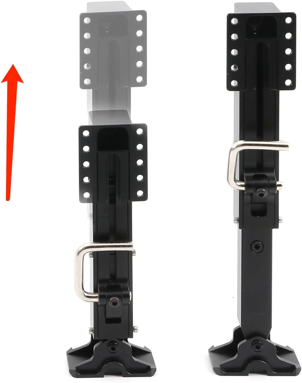 دو عدد پایه نگهدارنده جایگزین برای کامیون تریلر کانتینری Tamiya 1/14 RC، قطعات ارتقاء