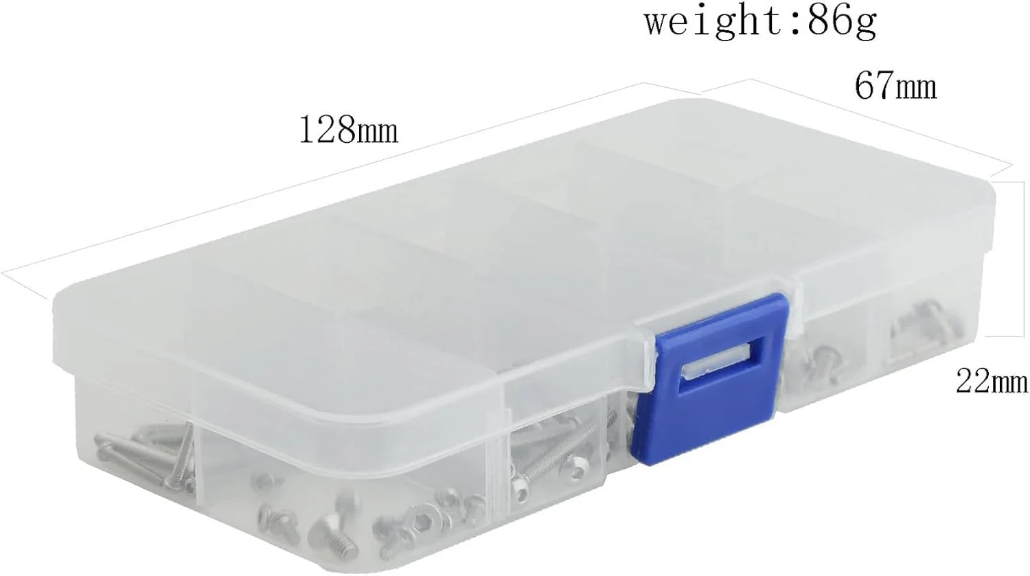 مجموعه پیچ‌های سخت در اندازه‌های مختلف M1.6 M2 M2.5 برای ماشین آرسی خزنده TRX4M 1/18