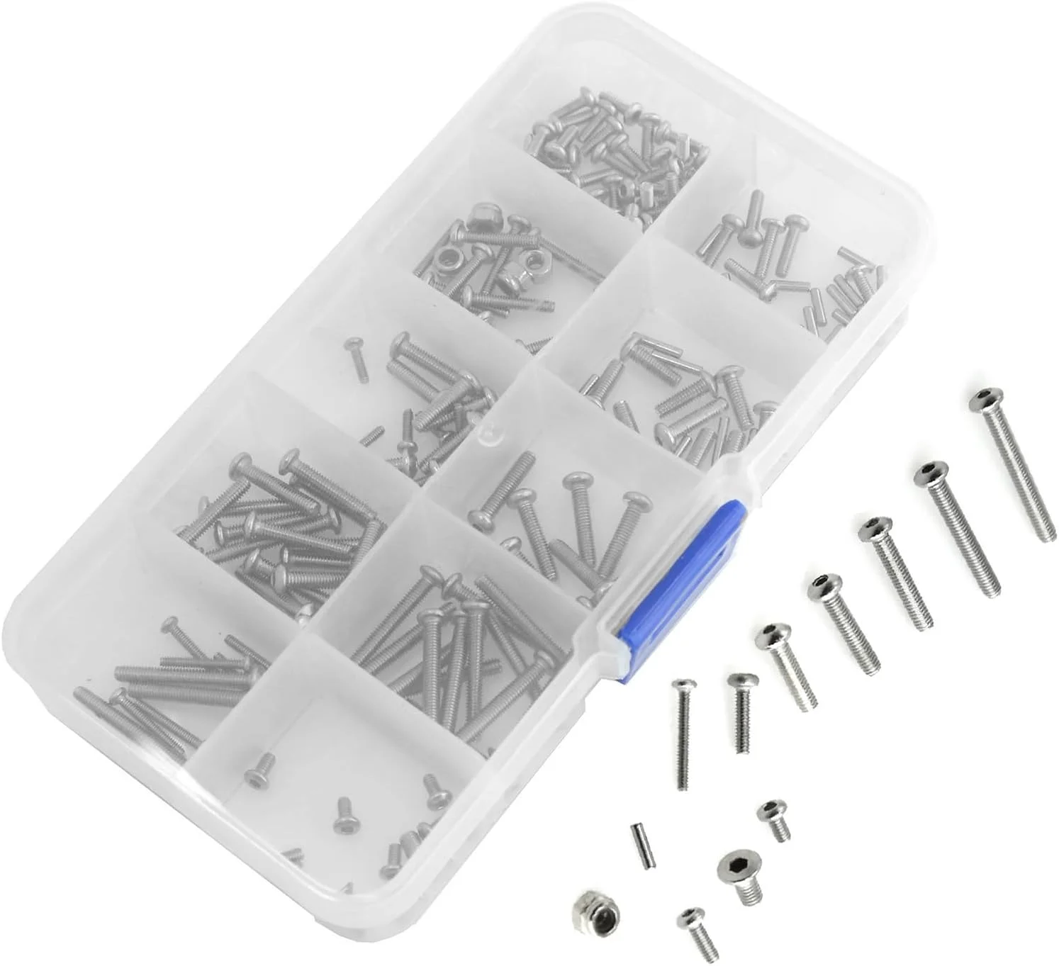 مجموعه پیچ‌های سخت در اندازه‌های مختلف M1.6 M2 M2.5 برای ماشین آرسی خزنده TRX4M 1/18