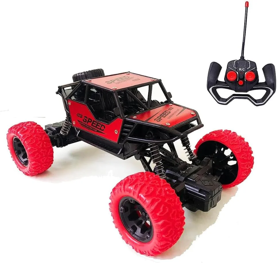 ماشین کنترلی SGTT PRO، کامیون هیولا، آفرود 4x4، اسباب بازی صخره نورد برای پسران و کودکان - آبی (قرمز)