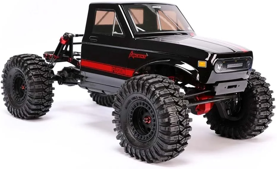 ماشین صخره نورد آرسی Redcat Ascent Fusion در مقیاس 1:10، موتور براشلس، 4WD، شاسی فیبر کربنی، مشکی