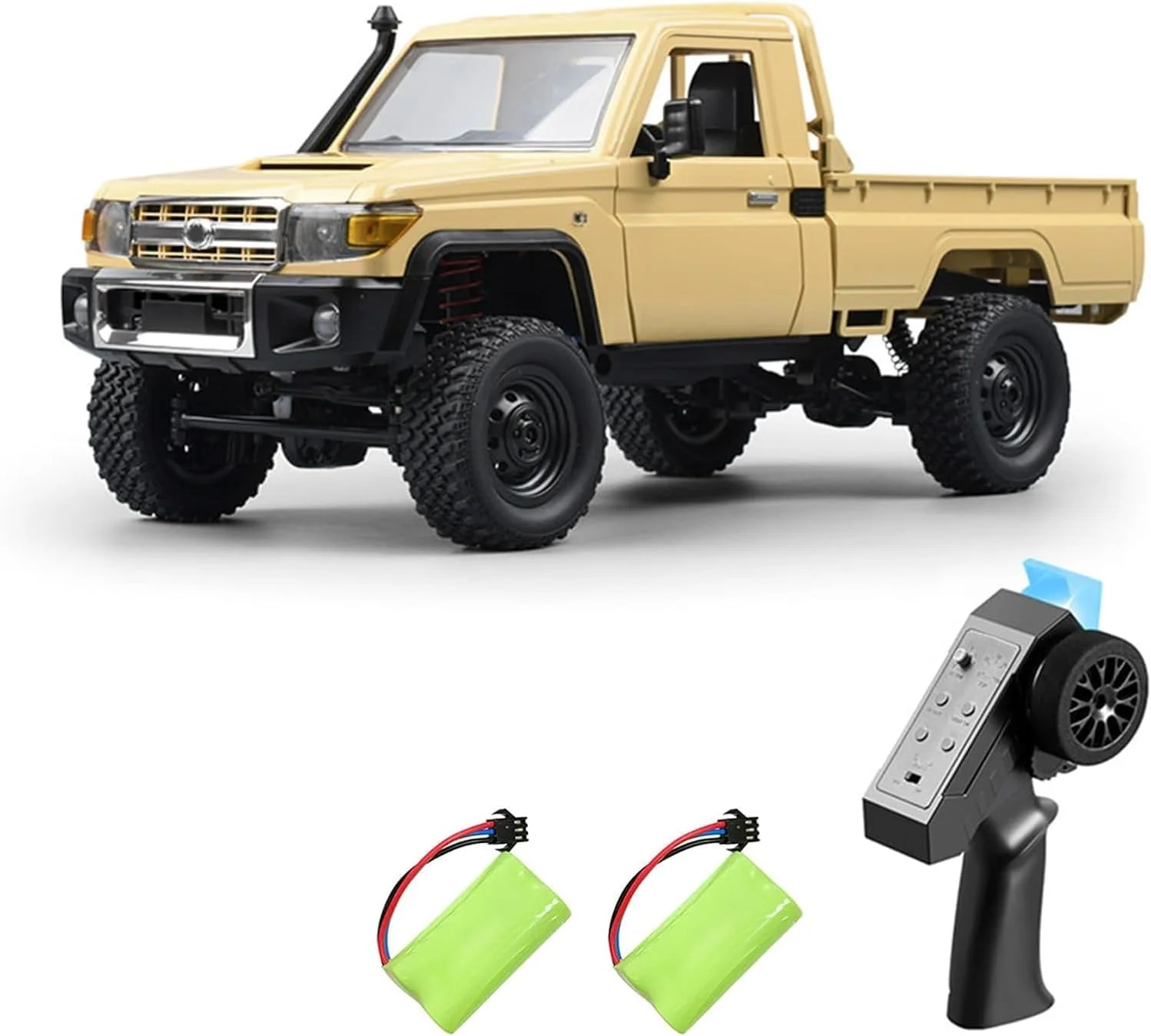 ماشین خزنده کنترلی، وانت کنترلی مقیاس 1:12 برای کودکان و بزرگسالان، اسباب بازی ماشین صخره نوردی 2.4 گیگاهرتزی با چراغ های جلوی قابل کنترل، 2 باتری