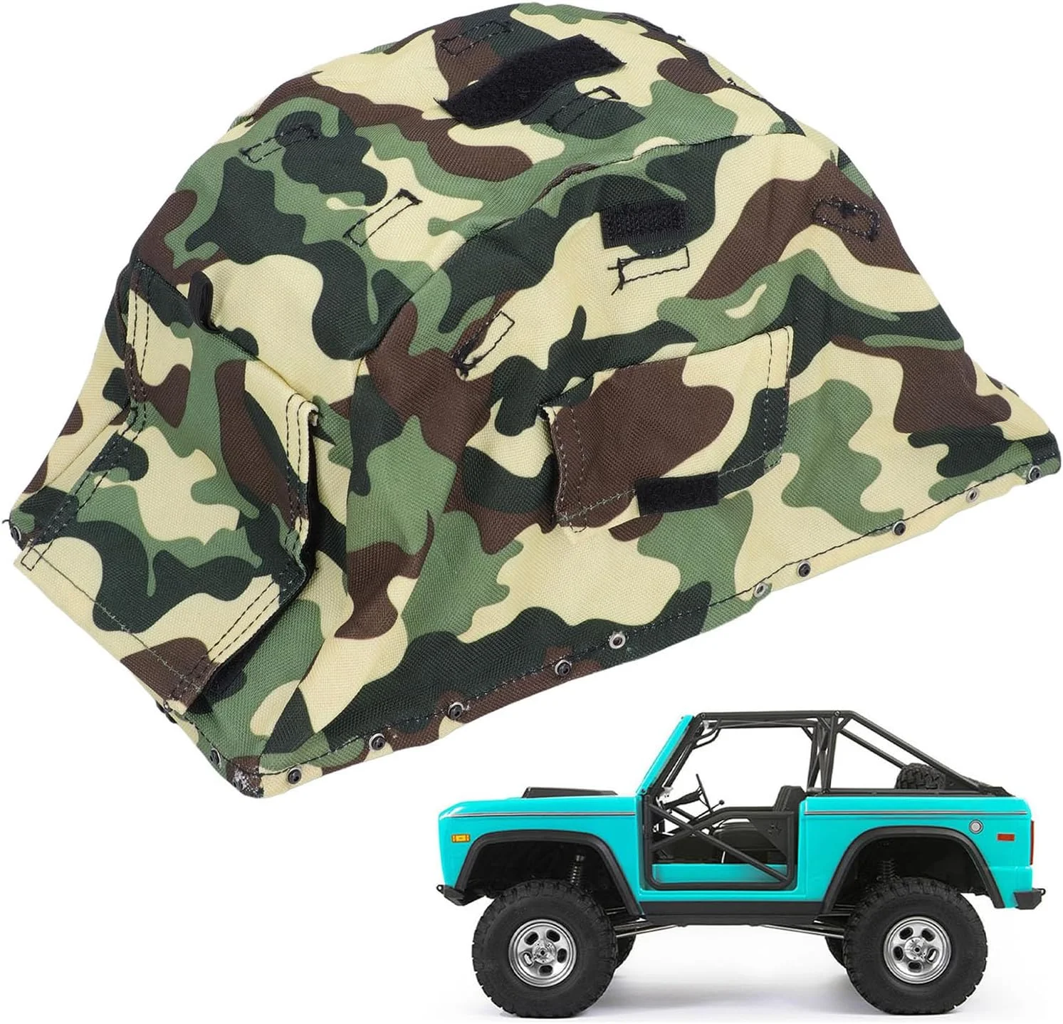 چادر سقفی ماشین آرسی RiToEasysports، لوازم جانبی تزئینی ماشین کمپینگ با پارچه آلیاژی ممتاز به همراه نردبان و روکش، ایجاد کننده فضای ماجراجویی در فضای باز برای نمایش مدل (چند رنگ)