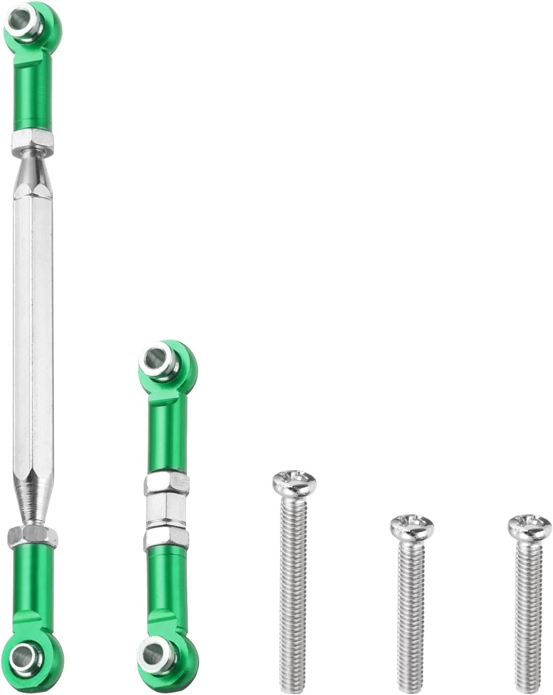 اتصالات قابل تنظیم کمبر فرمان از جنس آلیاژ آلومینیوم، قطعات ارتقاء دهنده میله فرمان سروو برای ماشین کنترلی MN 1:12 D90، سبز