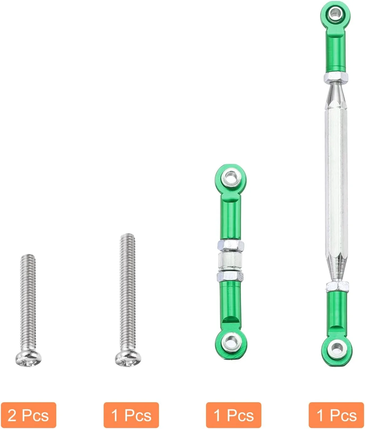 اتصالات قابل تنظیم کمبر فرمان از جنس آلیاژ آلومینیوم، قطعات ارتقاء دهنده میله فرمان سروو برای ماشین کنترلی MN 1:12 D90، سبز