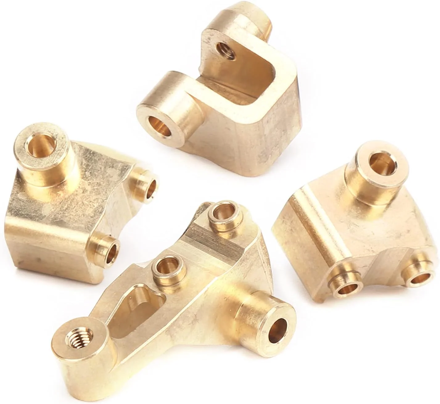 اتصالات برنجی RC، پایه سیستم تعلیق، مجموعه پایه محور برنجی RC ماشین، پایه کمک فنر پایین محور جلو و عقب برای قطعات جایگزین ارتقاء خزنده