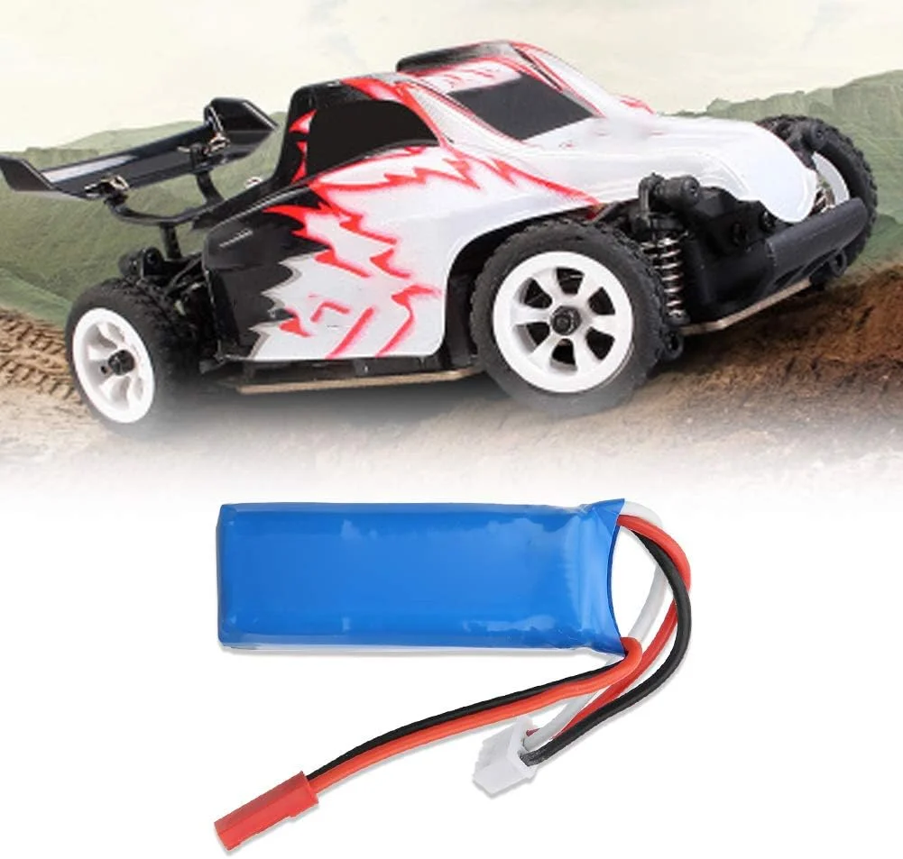 باتری 7.4 ولت 450 میلی آمپر ساعت برای وسایل نقلیه RC، قطعات اسباب بازی های RC سازگار با خزنده برای ماشین های کنترلی از راه دور Wltoys P929/ P939/ K979/ K989/ K999/ K969، اسباب بازی و بازی
