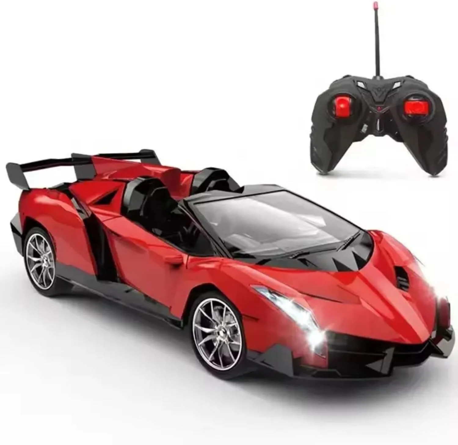 ماشین مسابقه ای سوپر با کنترل از راه دور، ماشین اسباب بازی مسابقه ای ورزشی با سرعت بالا، ماشین های شارژی موتور RC برای کودکان (رنگ مطابق موجودی) (ماشین سوپر RC)