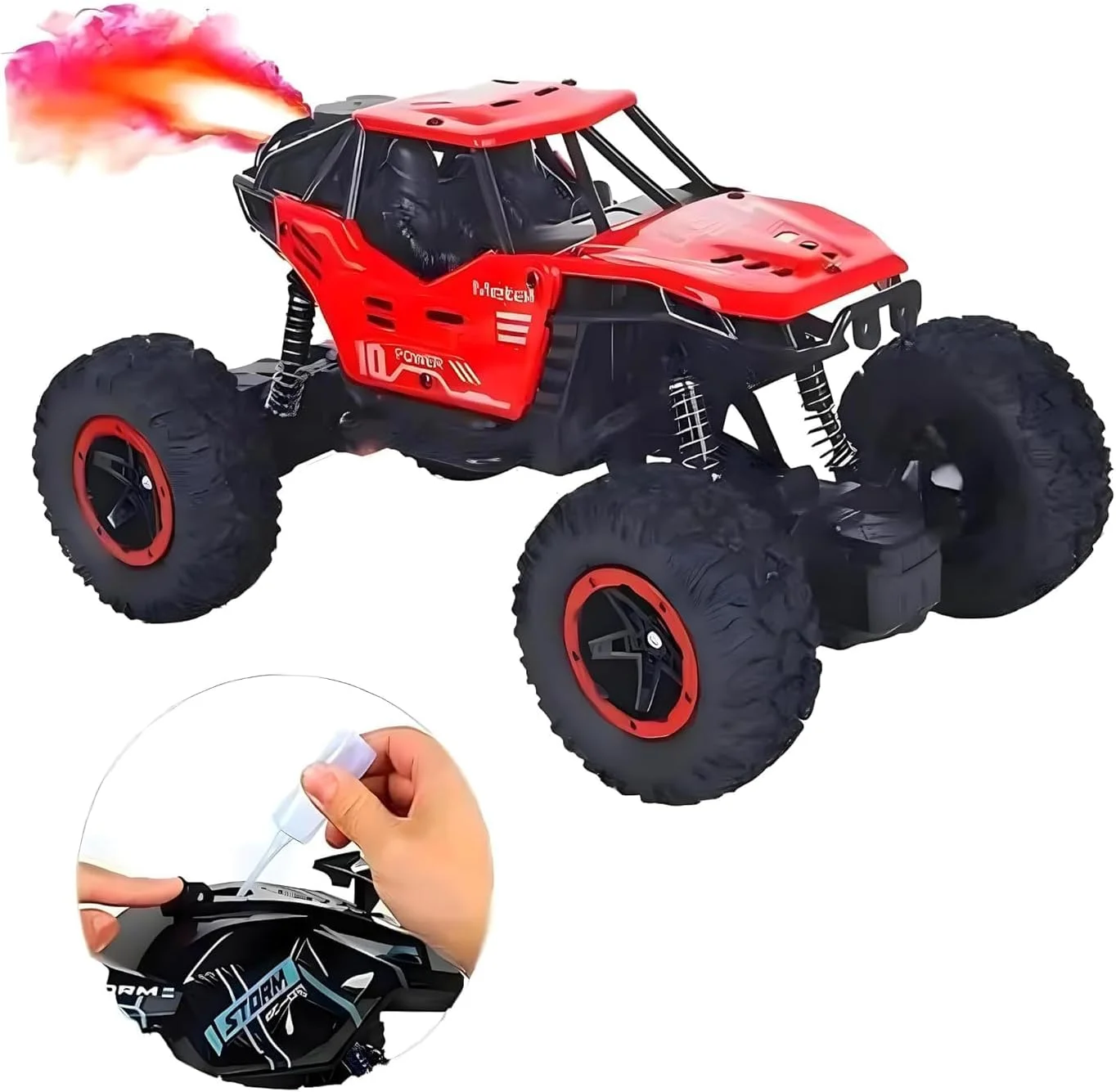 ماشین کنترلی غول پیکر برای کودکان، صخره نورد، 5 عملکرد، مقیاس 1:18، اسباب بازی ماشین کنترلی برای پسران، 2WD آفرود با سرعت بالا، اسباب بازی ماشین کنترلی برای کودکان 5 تا 12 سال - چند رنگ