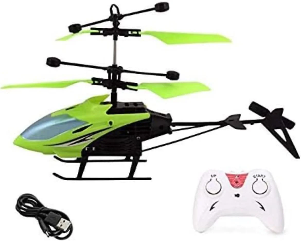 هلیکوپتر کنترلی لای لای با حسگر دستی، شارژ USB، پرواز القایی مادون قرمز، جاذبه با چراغ های سه بعدی، مناسب برای کودکان، پسران و دختران، چند رنگ، اسباب بازی