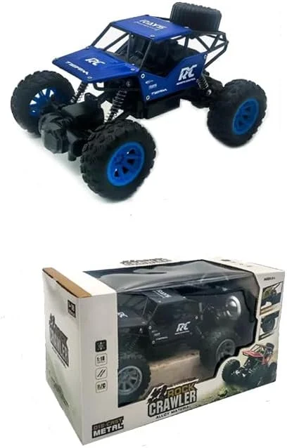 ماشین کنترلی کودکانه - کامیون صخره نورد 4x4 - وسیله نقلیه فلزی RC شارژی، بدنه چند رنگ، اسباب بازی عالی برای تعطیلات، هدیه تولد برای پسرانی که عاشق ماجراجویی هستند