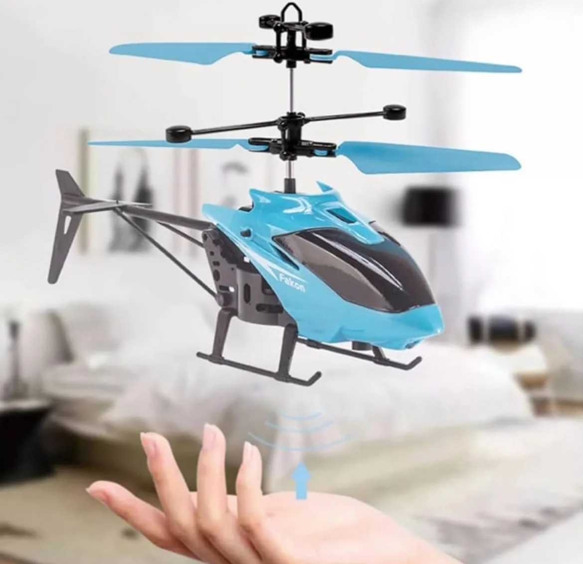 هلیکوپتر کنترلی لای لای با حسگر دستی، شارژ USB، پرواز القایی مادون قرمز، جاذبه با چراغ های سه بعدی، مناسب برای کودکان، پسران و دختران، چند رنگ، اسباب بازی