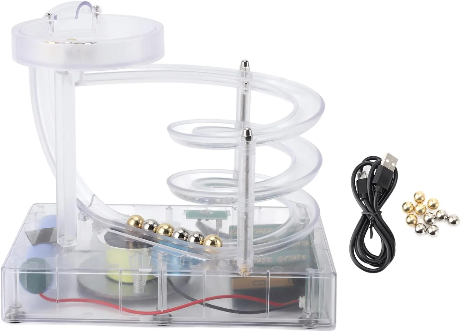 ماشین حرکت دائمی هنری کینتیک، اسباب بازی توپ غلتان بدون توقف، ابزار فیزیک علمی، دکوراسیون رومیزی، مجسمه ماشین حرکت دائمی هنری برای میز