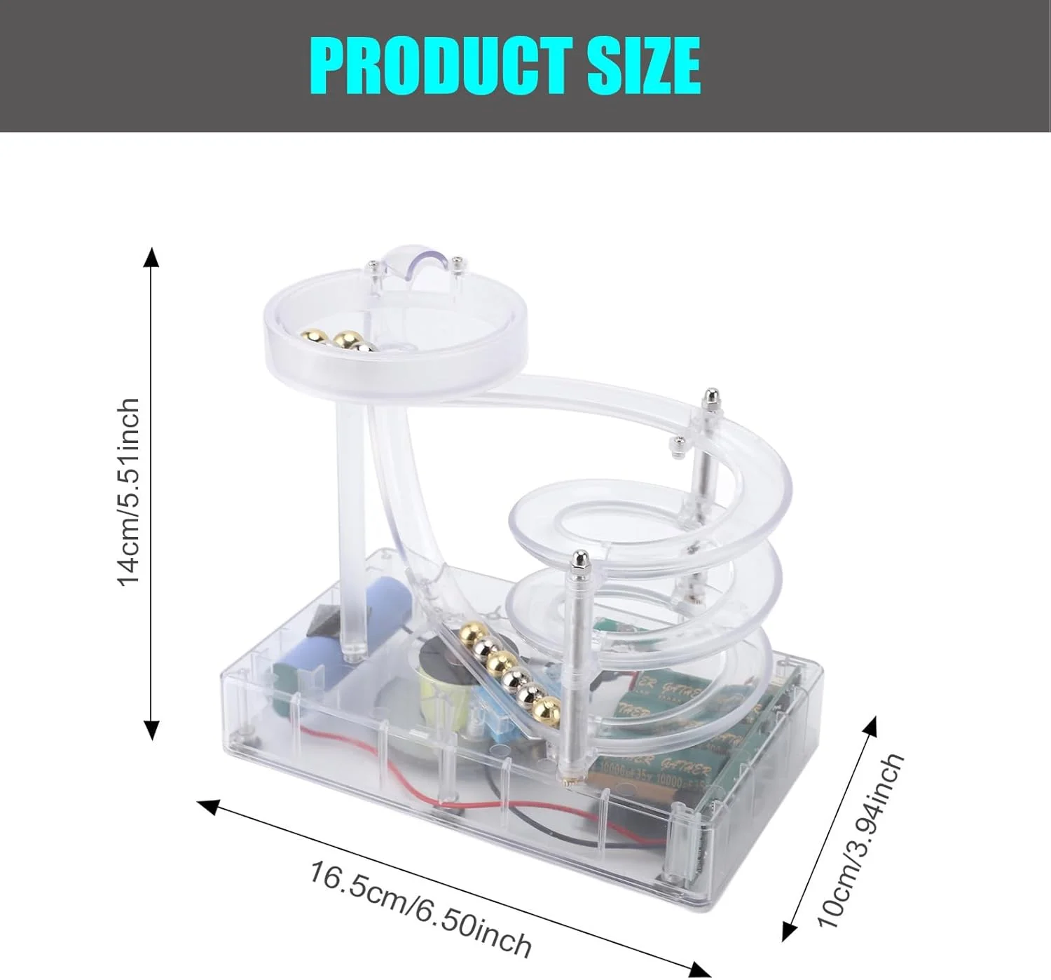 ماشین حرکت دائمی هنری کینتیک، اسباب بازی توپ غلتان بدون توقف، ابزار فیزیک علمی، دکوراسیون رومیزی، مجسمه ماشین حرکت دائمی هنری برای میز