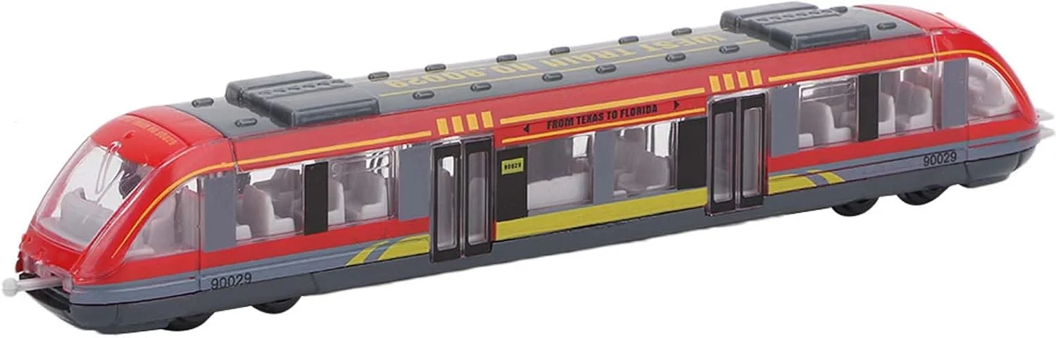 اسباب بازی لکوموتیو پرسرعت Haofy، مجموعه مدل آلیاژی، عقب کشیدنی برای کودکان 3 سال به بالا، سرگرمی قابل حمل برای بازی و یادگیری فعال (قرمز)