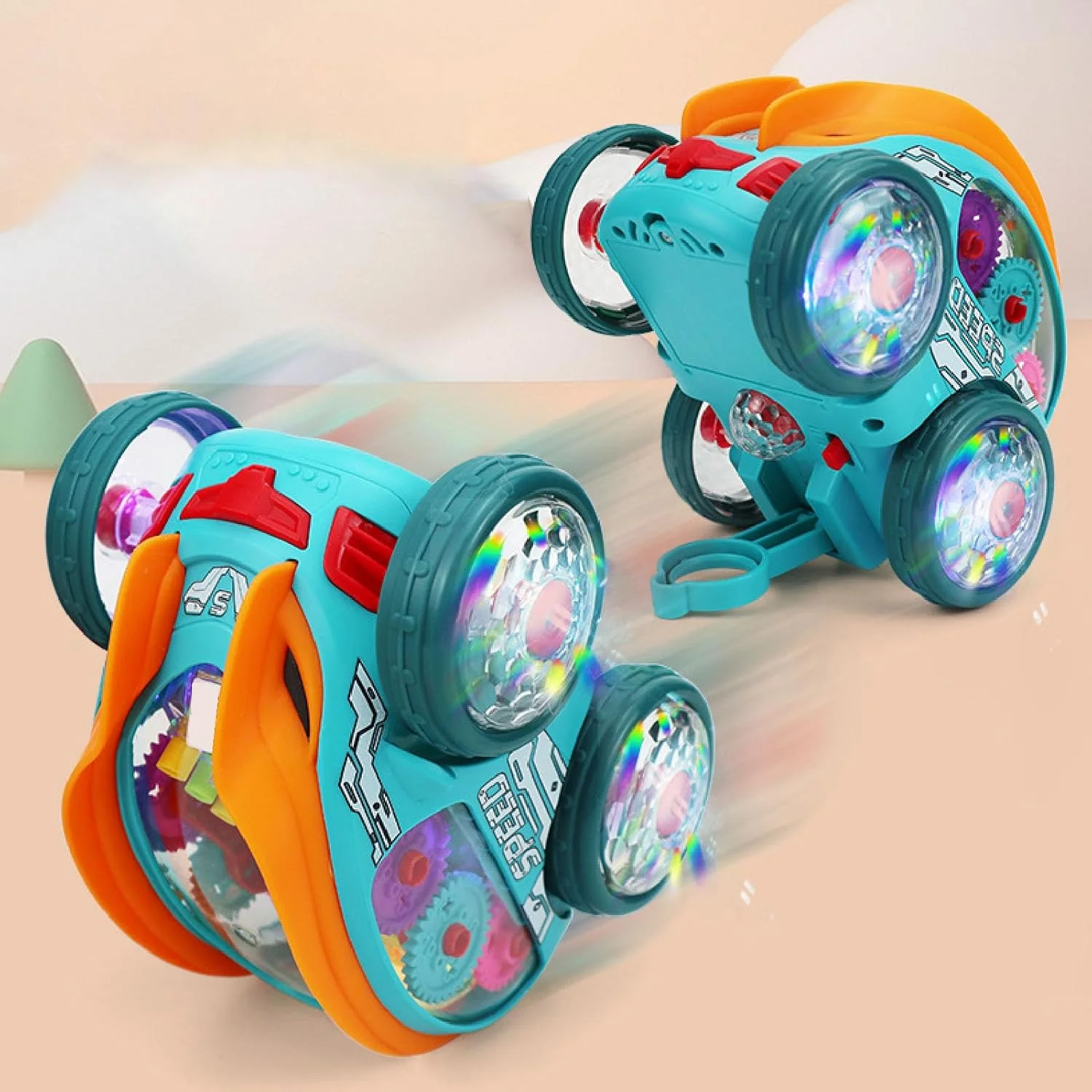 ماشین اسباب بازی آکروباتیک الکتریکی پویا با نور و موسیقی برای تقویت هماهنگی دست کودکان