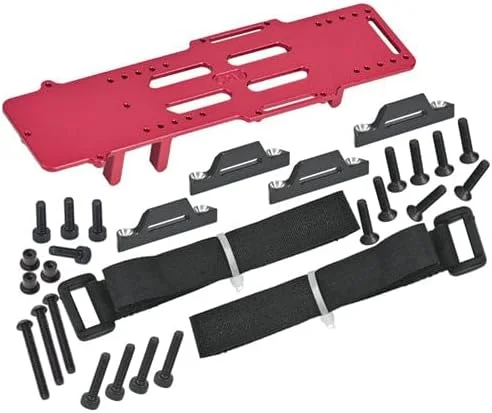 محفظه باتری آلومینیومی 7075 با ظرفیت بالا به همراه براکت ESC و گیرنده برای Losi 1/18 Mini LMT 4X4 Brushed Monster Truck RTR-LOS01026 - قرمز