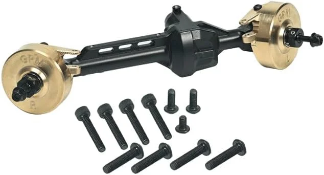 محفظه اکسل مستقیم جلو آلومینیومی 7075 برنجی GPM Racing برای Axial 1/10 SCX10 Pro 4X4 Scaler Rock Crawler Kit AXI03028 - مشکی