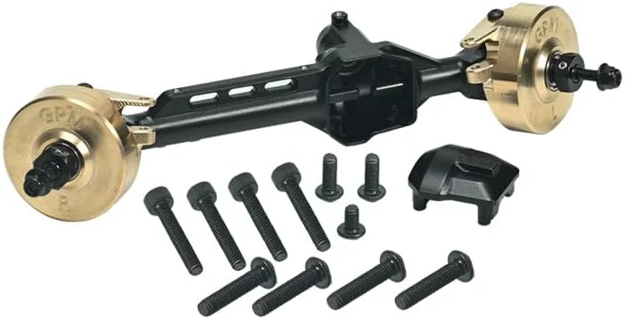 محفظه اکسل مستقیم جلو آلومینیومی 7075 برنجی GPM Racing برای Axial 1/10 SCX10 Pro 4X4 Scaler Rock Crawler Kit AXI03028 - مشکی