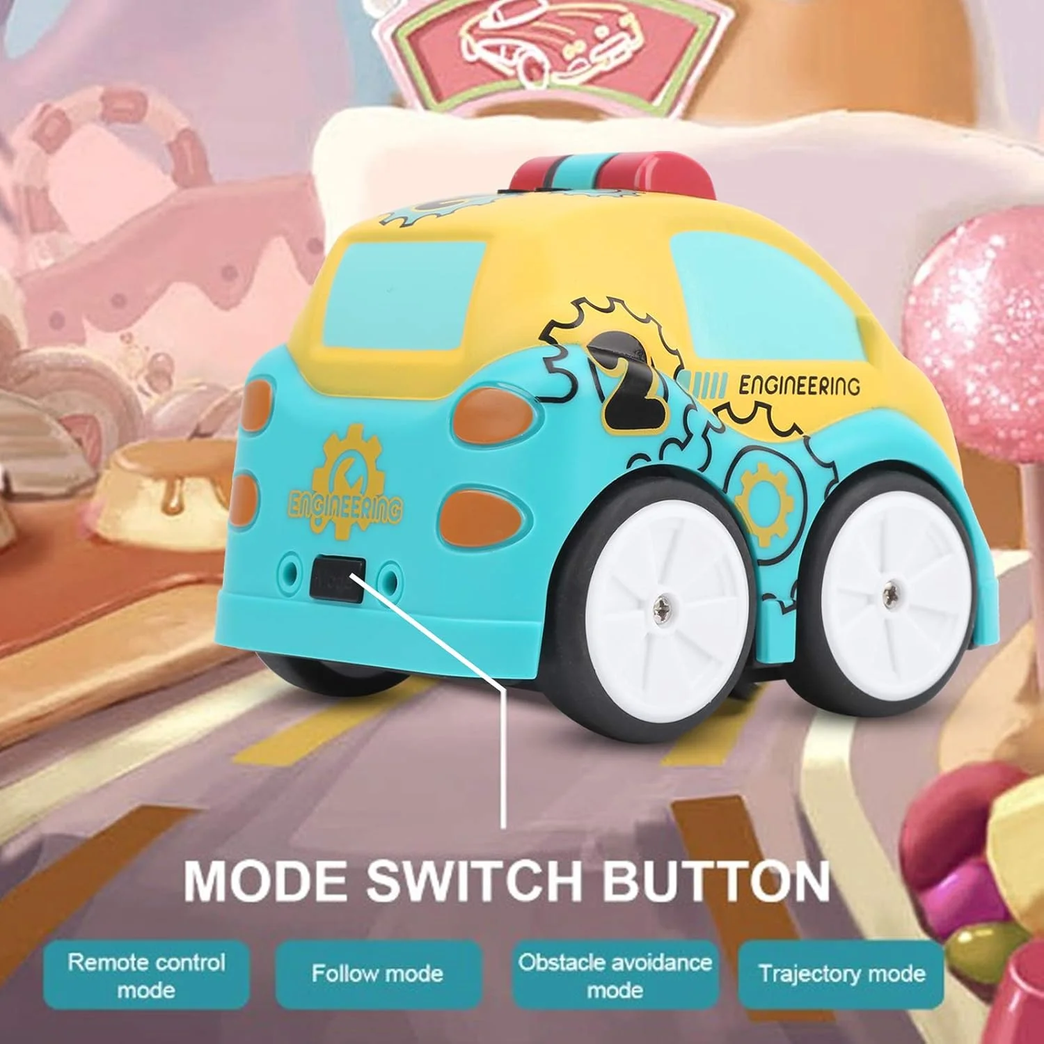 ماشین کنترلی با کنترل دستی، اسباب بازی ماشین ردیابی حسی برای پسران و دختران